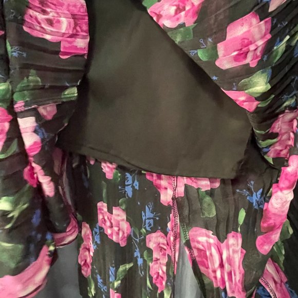 TOBI Purple, Black, & Blue Floral Maxi Skirt (Full-Length) - Sz Medium - Picture 2 of 9